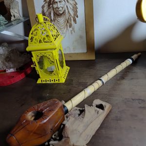 Cachimbo de reso sagrado madeira maciça  longo